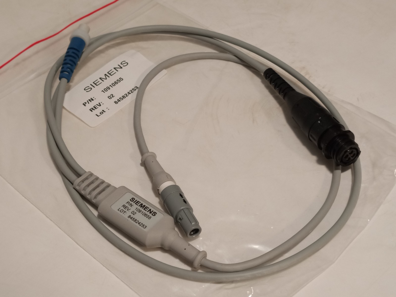 Siemens 10910655 HiSIB Argon Trunk Cable For Imaging Systems, As Pictured
