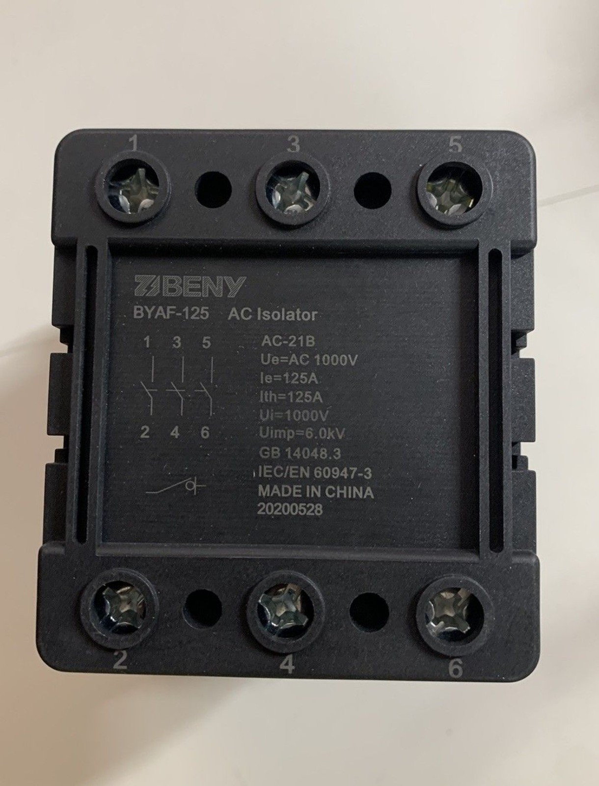 Beny BYAF-125 AC Isolator, AC Isolator Switch NEW!