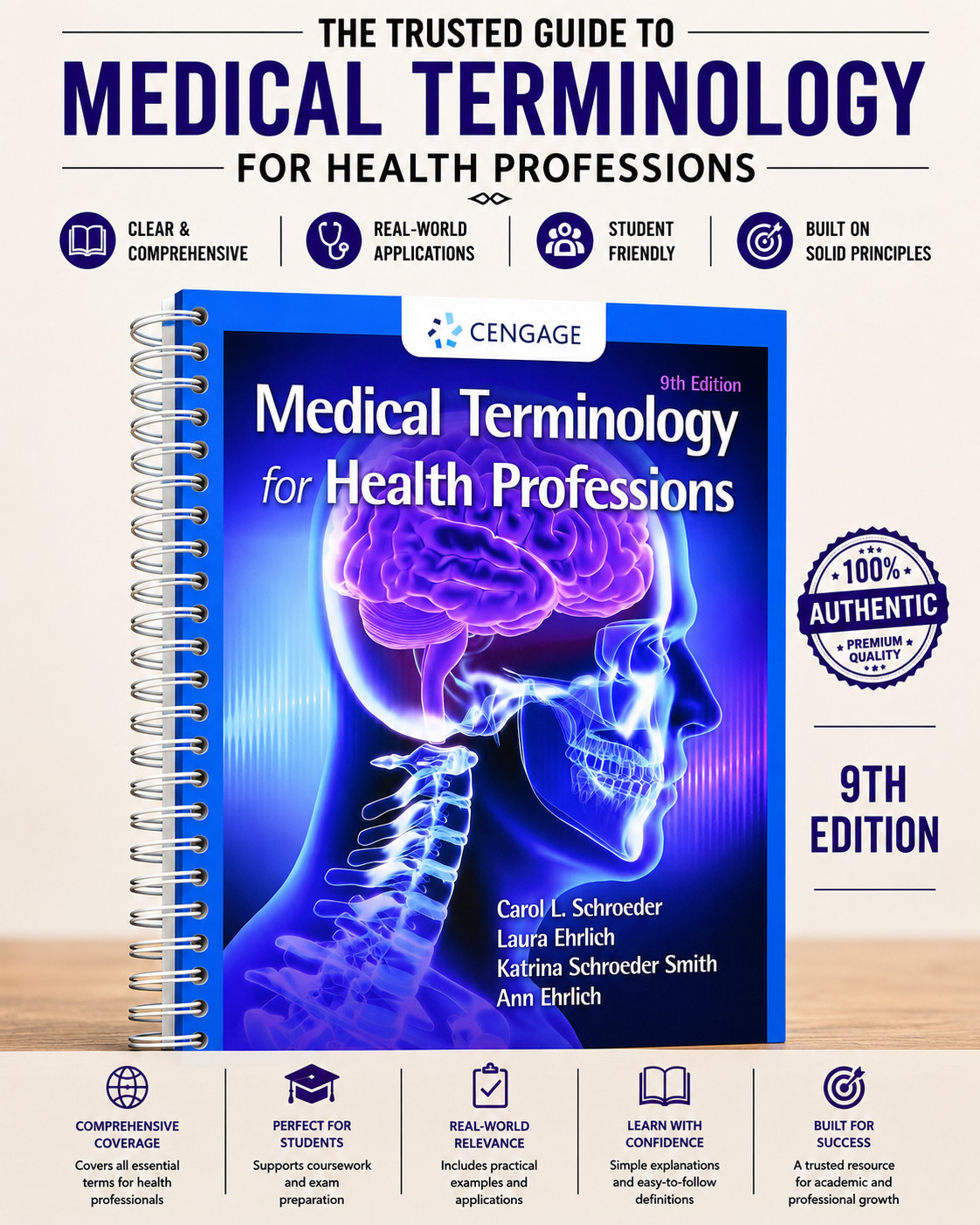 Medical Terminology for Health Professions 9th Edition Spiral Textbook Cengage