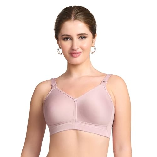 TRYLO Riza T-FIT Women's Non-Padded,Non-Wired,Full Coverage,Seamless 100% Cot...