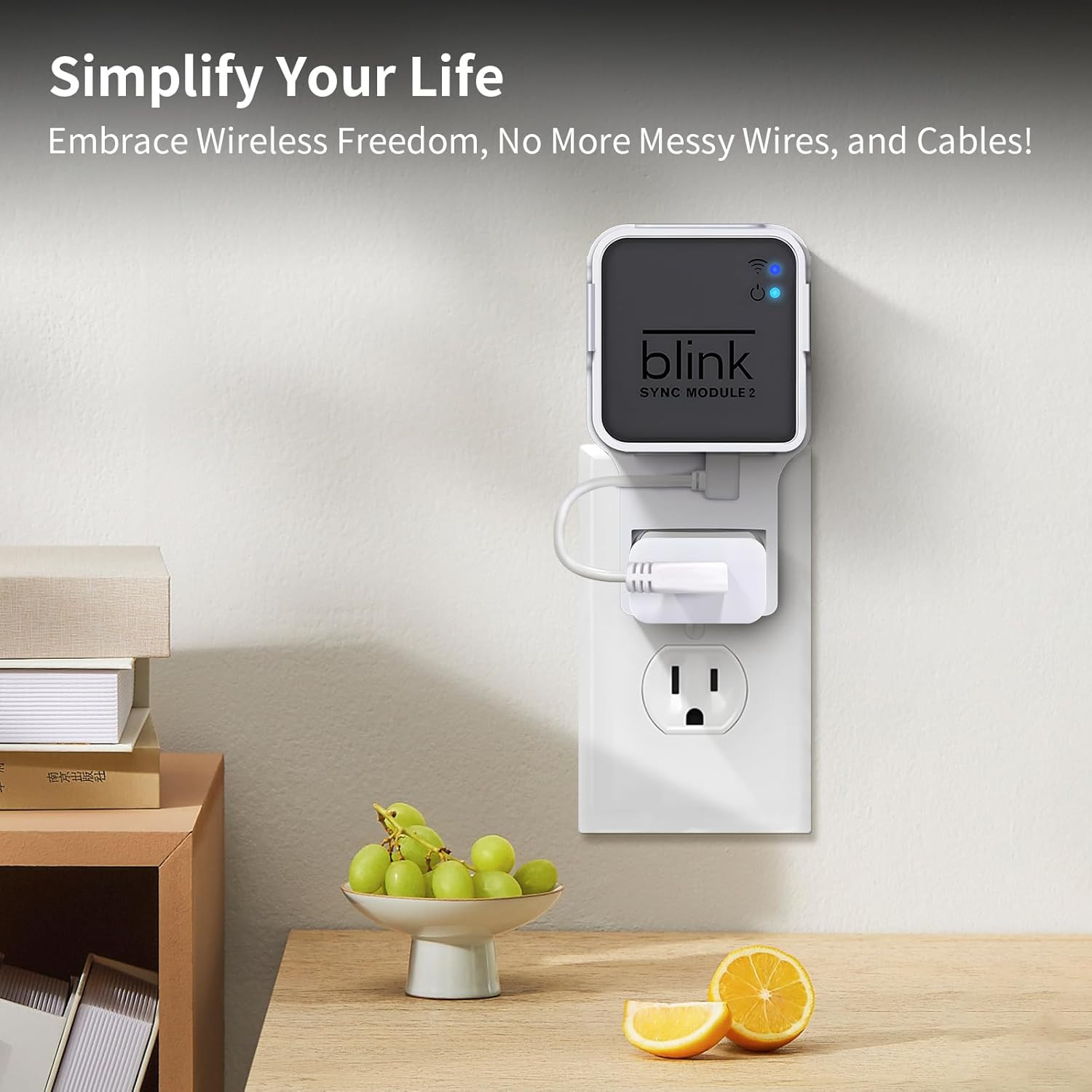 Wall Mount for Blink Sync Module 2 with Short Cable - save Space - No