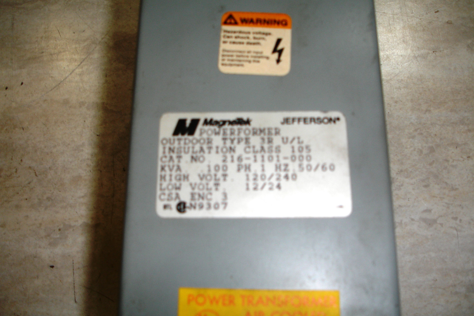 Magnetek Transformer Weather proof  120/240 to 12/24 100 VA Watts #216-1101-000