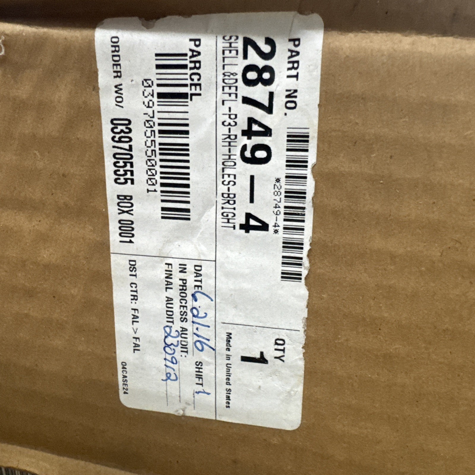 Freightliner Chrome Mirror RH Shell Only