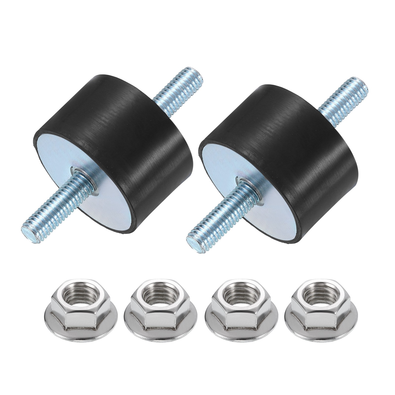 2Pcs M8 x 23mm Rubber Mounts 25 x 40mm Rubber Vibration Isolator with Nuts
