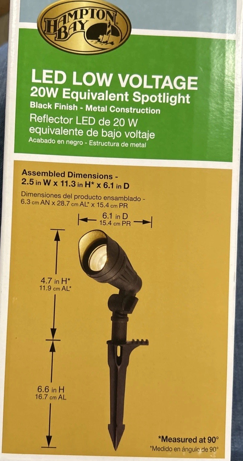 20-Watt Equivalent Low Voltage Black Integrated LED Outdoor Landscape Spot Light