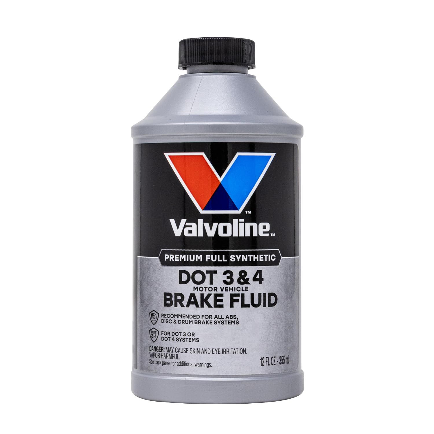Valvoline DOT 3 & 4 Synthetic Brake Fluid with High Boiling Point, 12 fl oz
