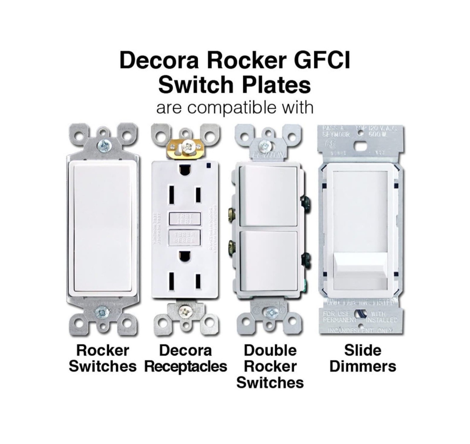 Oversized Metal Light Switch Plate 5.5” Jumbo 2 Gang | White Extra Large D