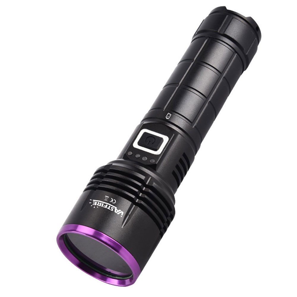 365nm UV Light Work LED Flashlight urine scorpion Detector Torch USB Charging