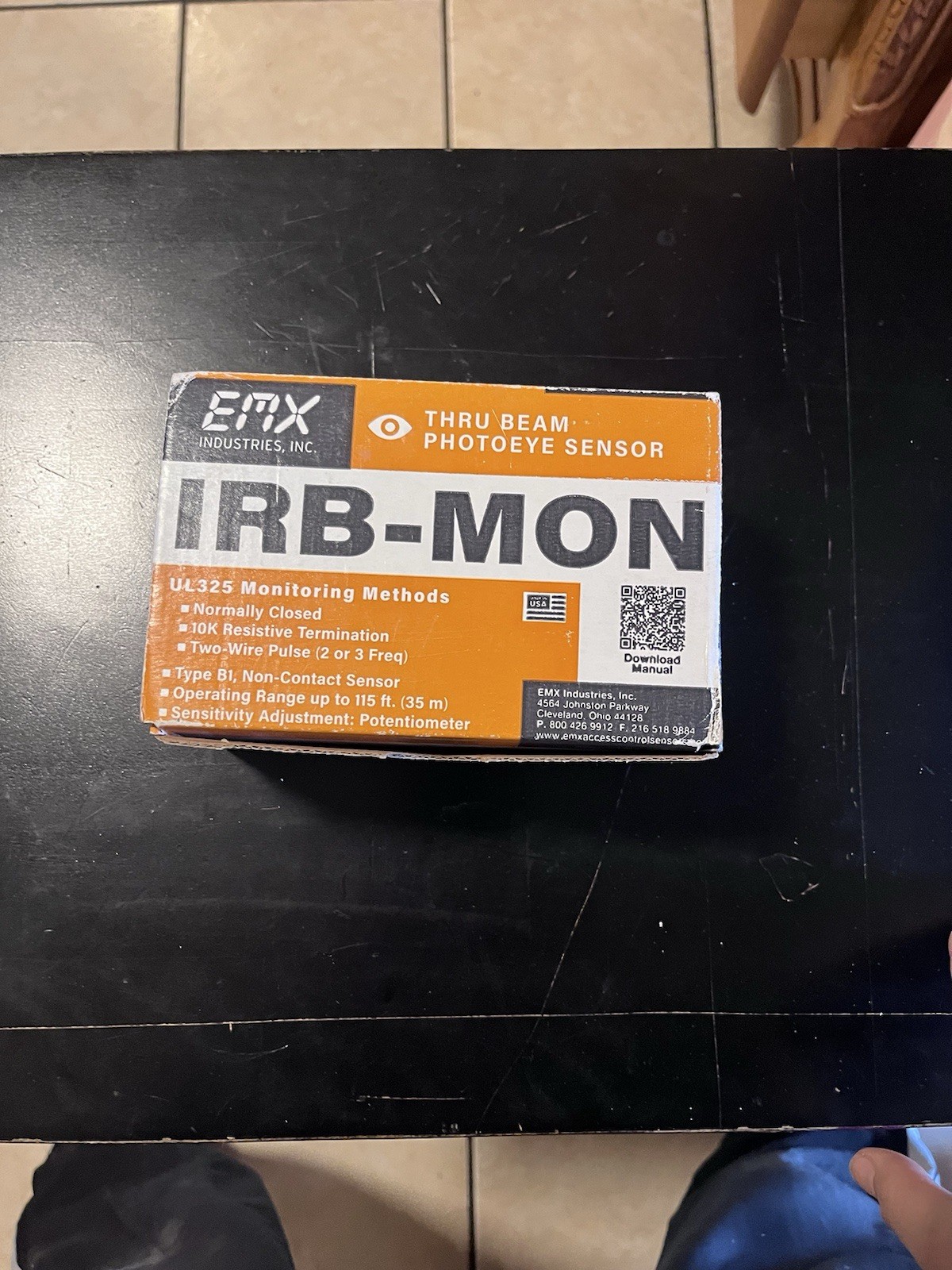 EMX INDUSTRIES IRB-MON UL325 115FT THRU BEAM PHOTO EYE SENSOR