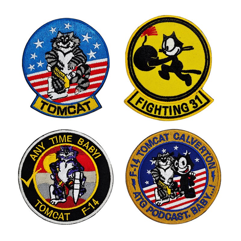 US VF-31 Tomcat F-14 Tactical Cat Embroidered Patch Tactical Morale Patch