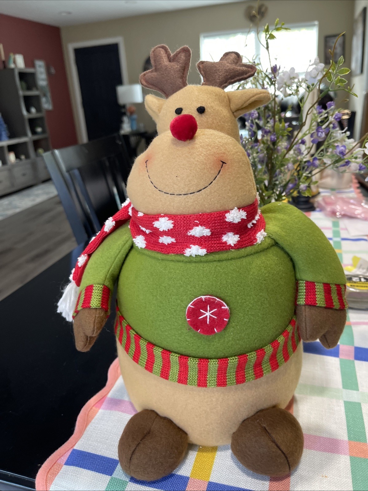 Cute Reindeer With Cardboard Inside . Use For Decoration Or As Gift Box