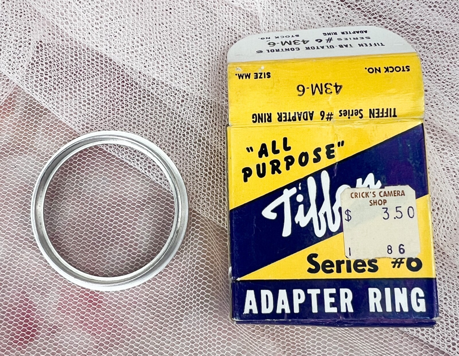 Vtg TIFFEN Series #6 Camera Lens Photography ADAPTER RING 43M-6