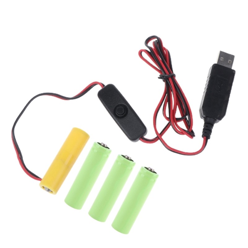 Universal 6V LR6 AA Battery Eliminator Replace 4pc 1.5V AA Battery for LED Light