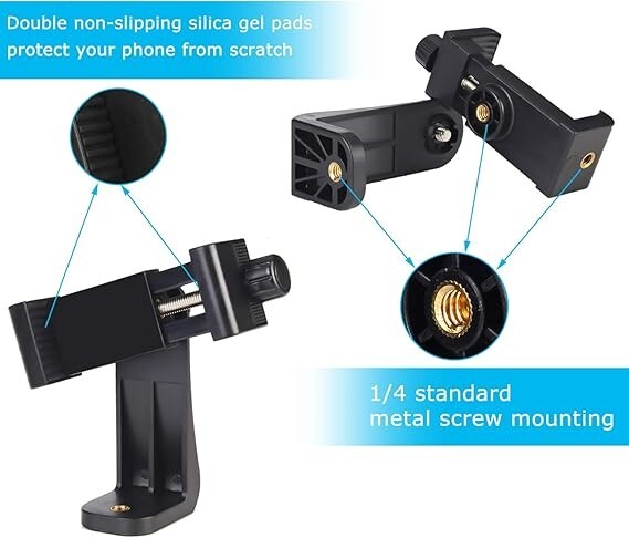 Cell Phone Tripod Adapter Holder Rotatable Smartphone Mount For Android, I Phone