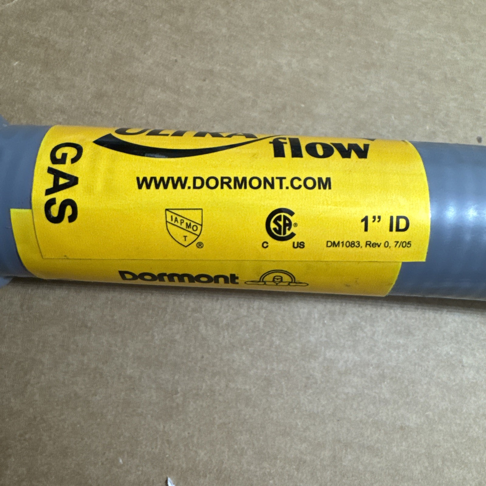 Dormont 51-5152-48 Gas Connector, Hose 1" Dia., Gray