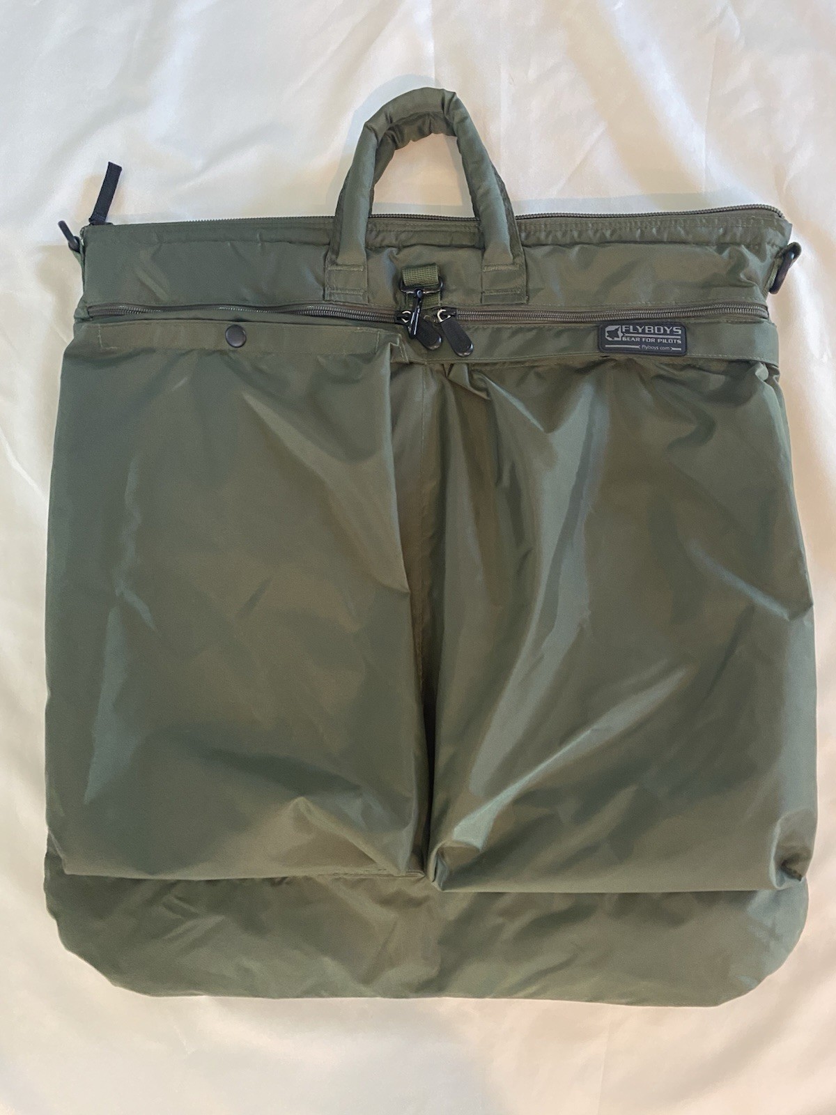 FLYBOYS Jumbo Helmet Bag Olive Green Padded Nylon Fly Boys 20”x20” FB1121-OLV