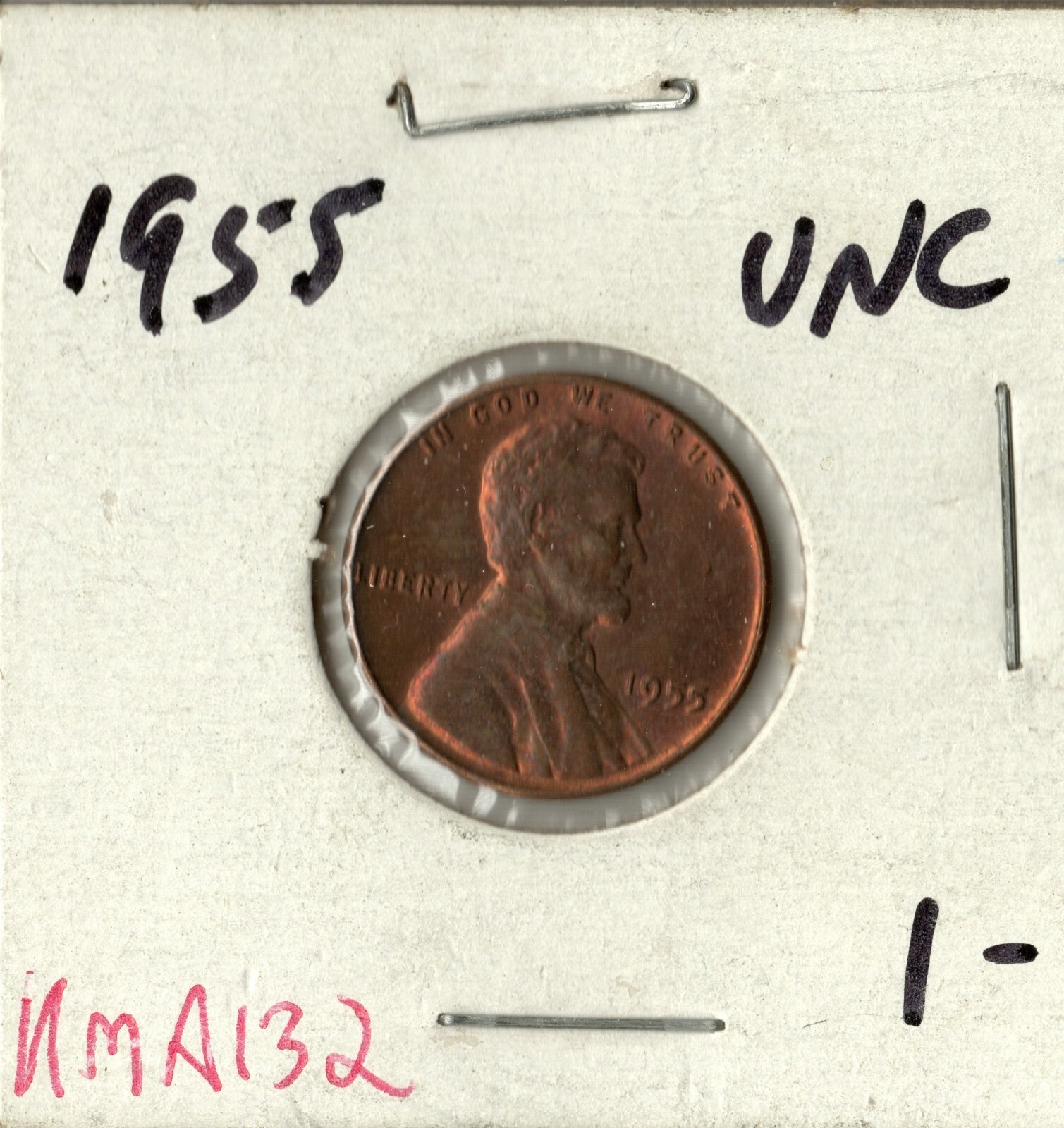 Coin United States Lincoln Cent 1955 KMA132