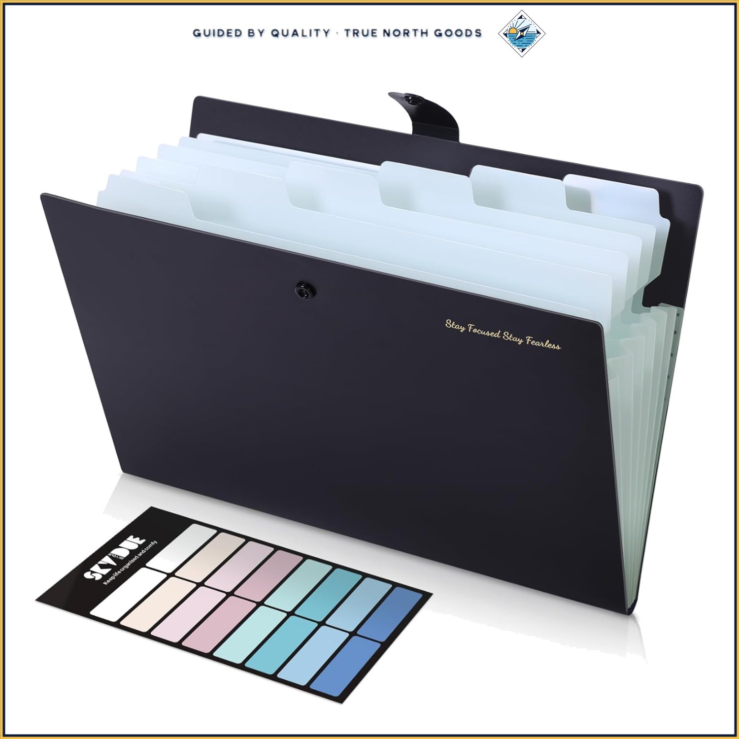 Secure and Discreet 7-Pocket File Folder for Organized Paperwork Management