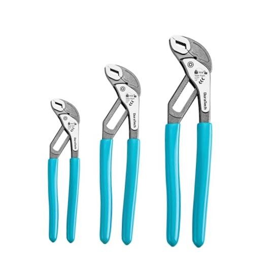 3-Piece Water Pump Pliers Set(8", 10", 12"), Quick-Adjust Groove 8"&10"&12"