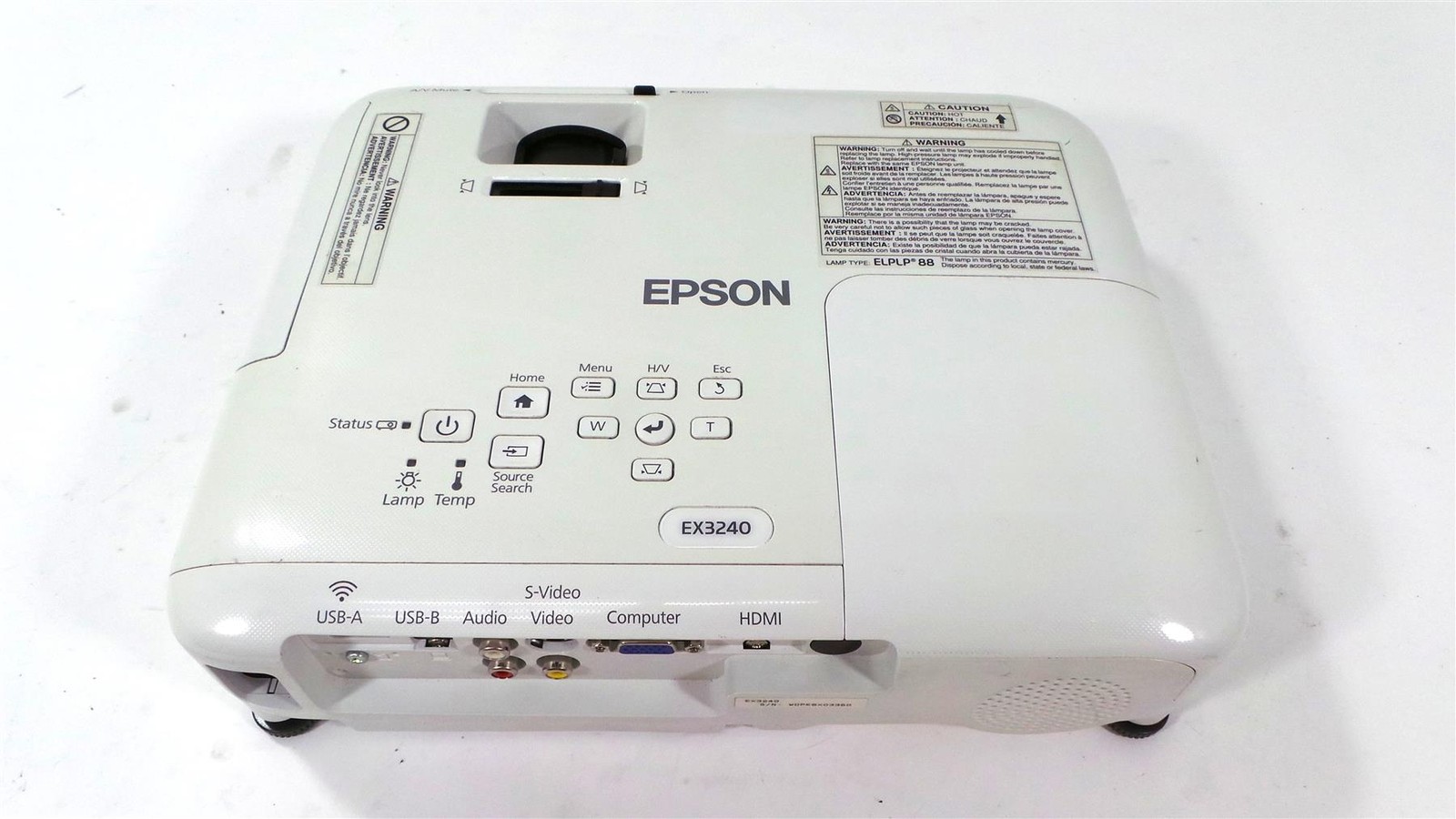 Epson EX3240 LCD Projector - HDMI - Lamp Timer : 80 Hours