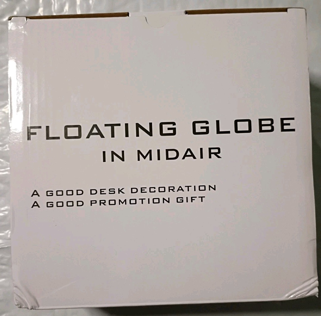 Globe Levitating Rotating Illuminated Black/White Tabletop LED Decorative Globe