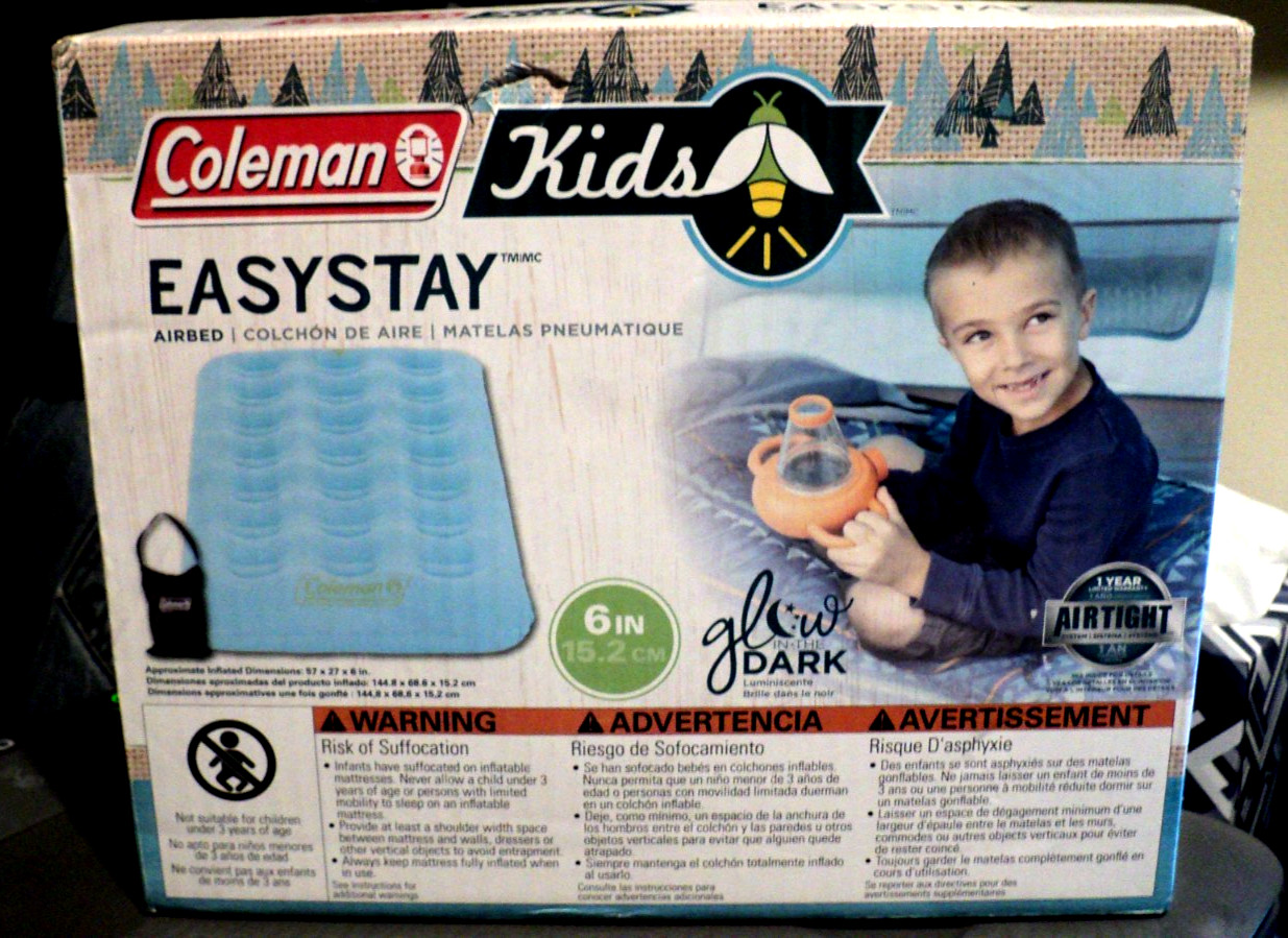 COLEMAN  EasyStay Air Bed Mattress Kids: BRAND NEW: 57" x 27" x 6" Sleepover