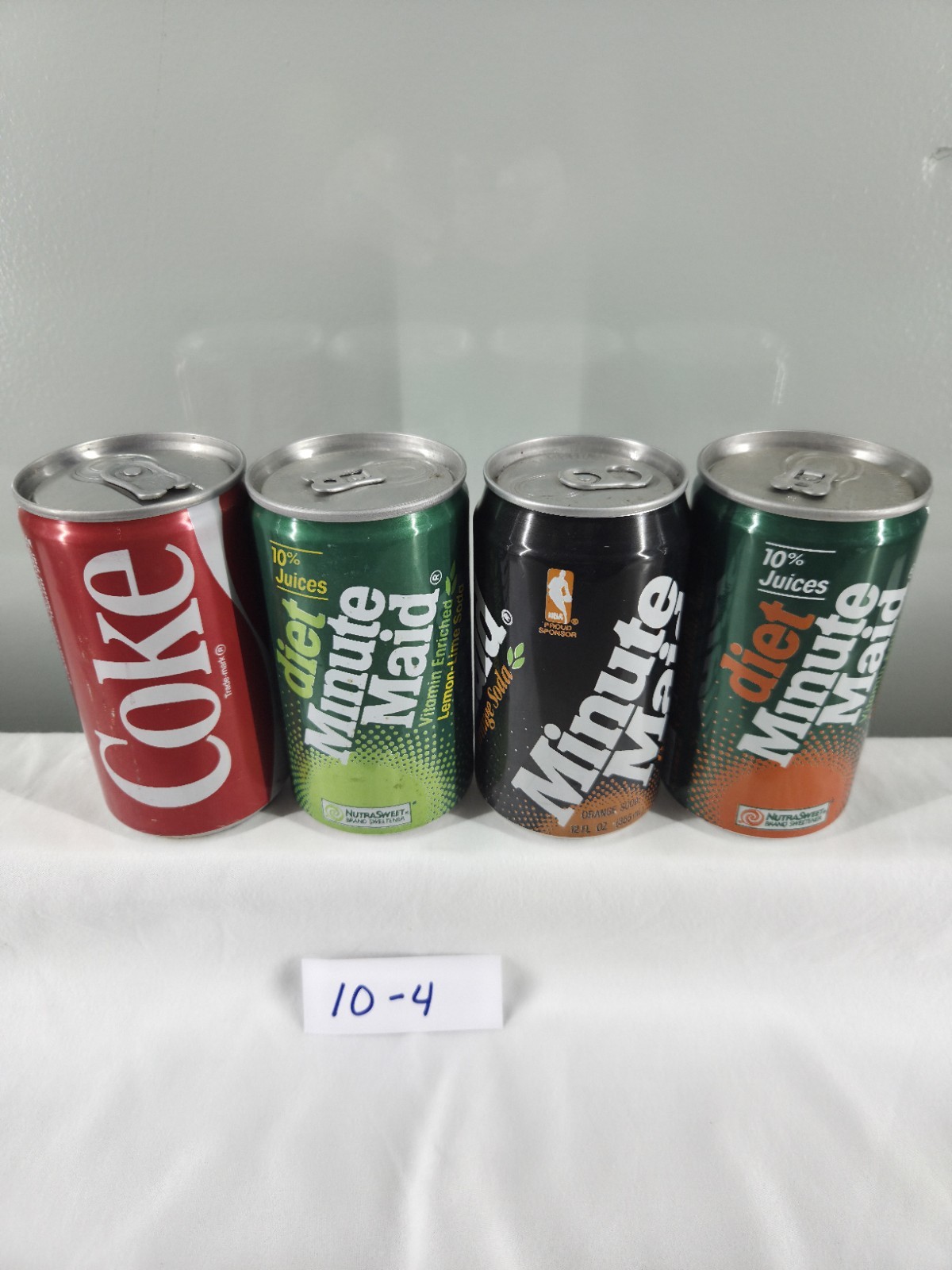 Vintage Can Lot Coke, 2 Diet Minute Maid, Minute Maid (10-4)