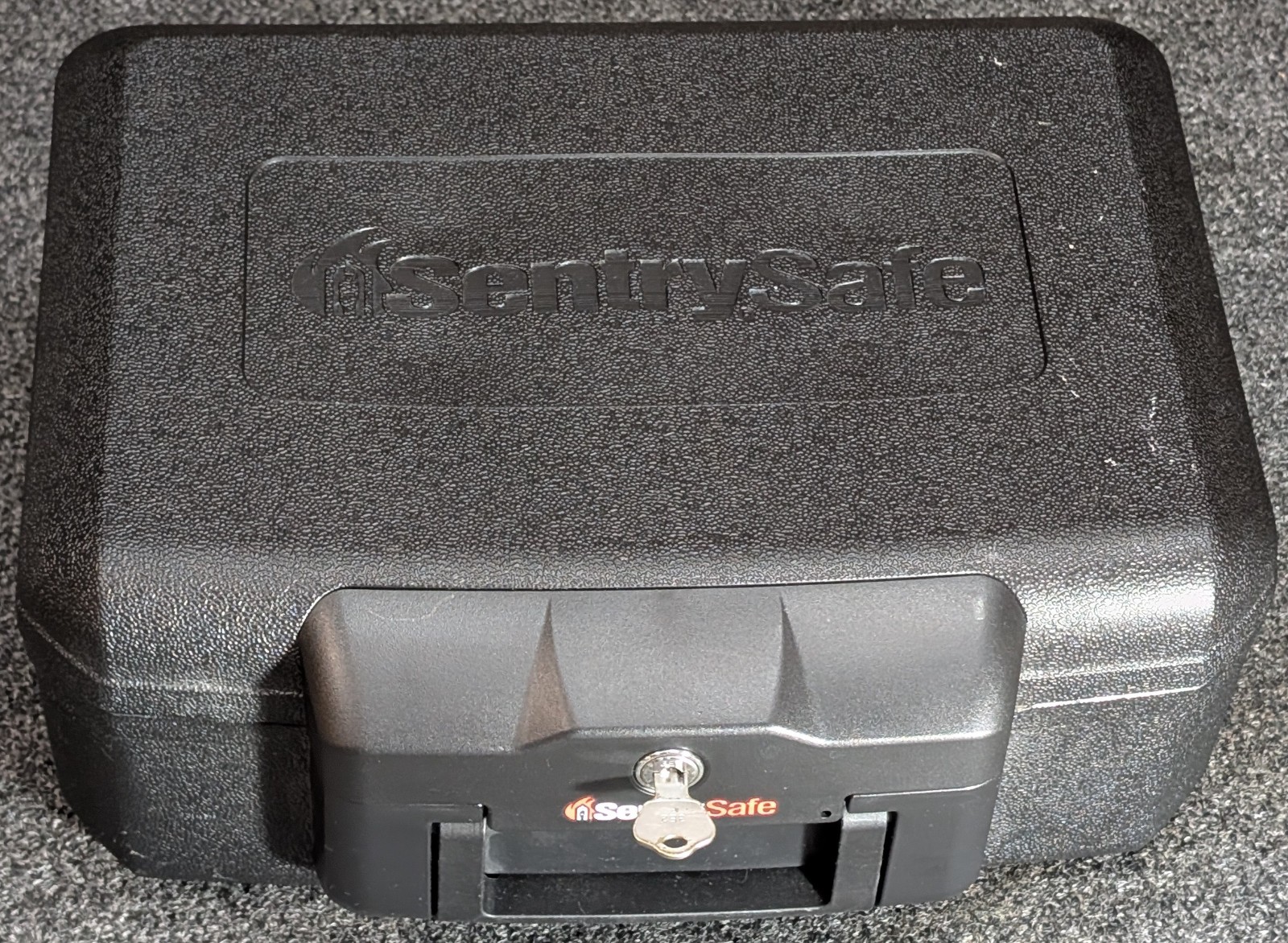 SentrySafe Fire-Resistant Box Safe with Key Lock - Black