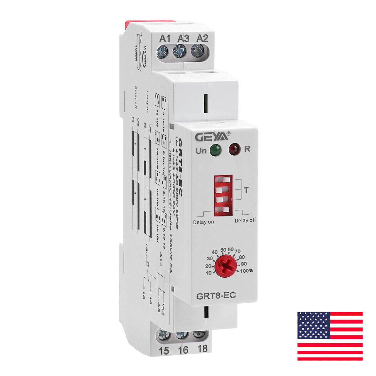 GEYA Off Delay&On Delay Time Cycler Delay Relay Switch DC24V AC230V Household