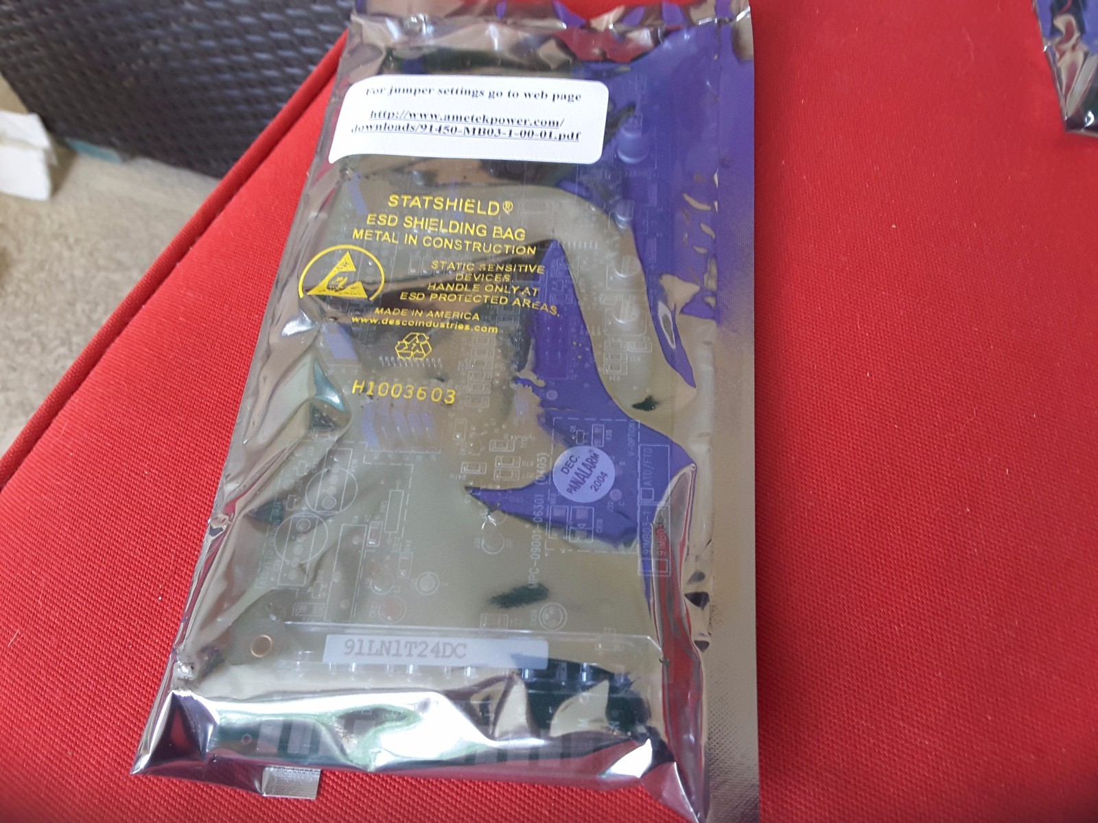 PANALARM 91LN1T24DC ALARM BOARDCARD CIRCUIT BOARD NEW NOS   $199