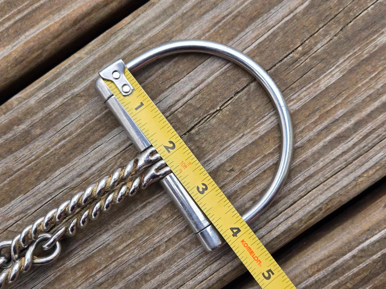 MAHEU Double Twisted Wire English Hunter Dee D Ring Snaffle Bit - 5.5" 5-1/2"