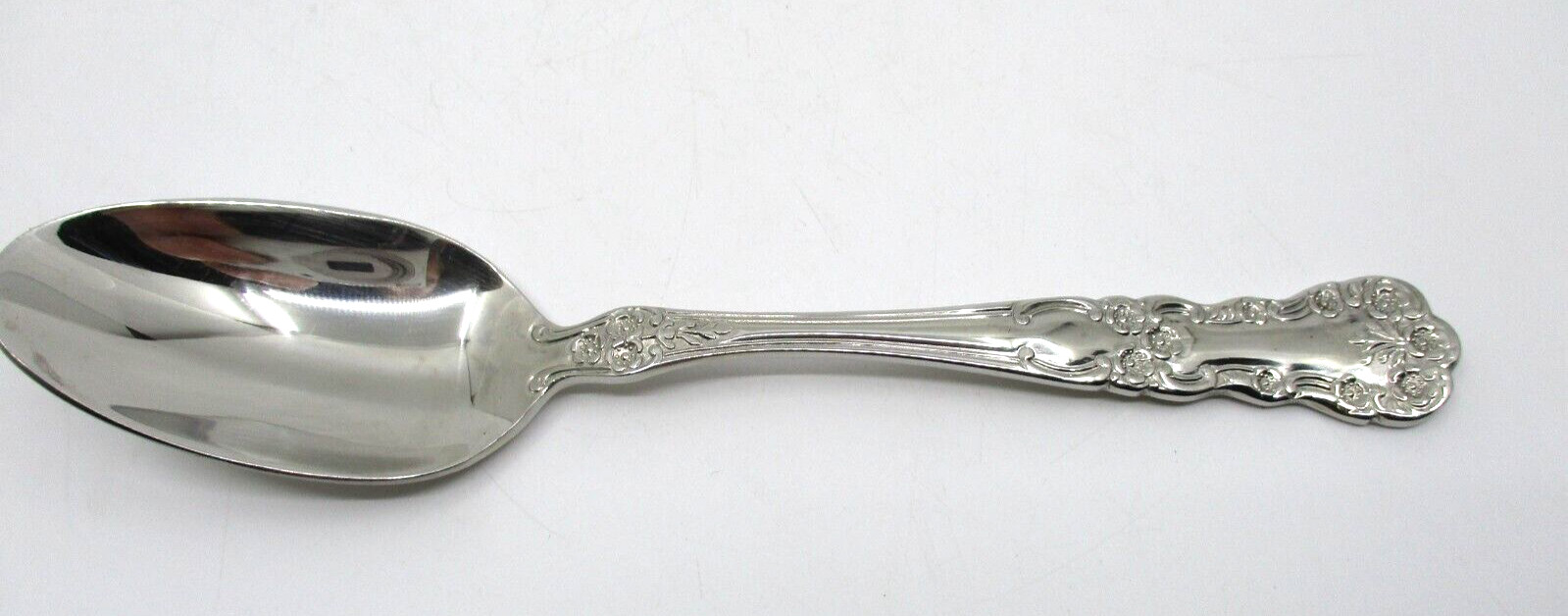 GORHAM STAINLESS BLOSSOM PLACE / OVAL SOUP SPOON  -  7 1/8" - 06H