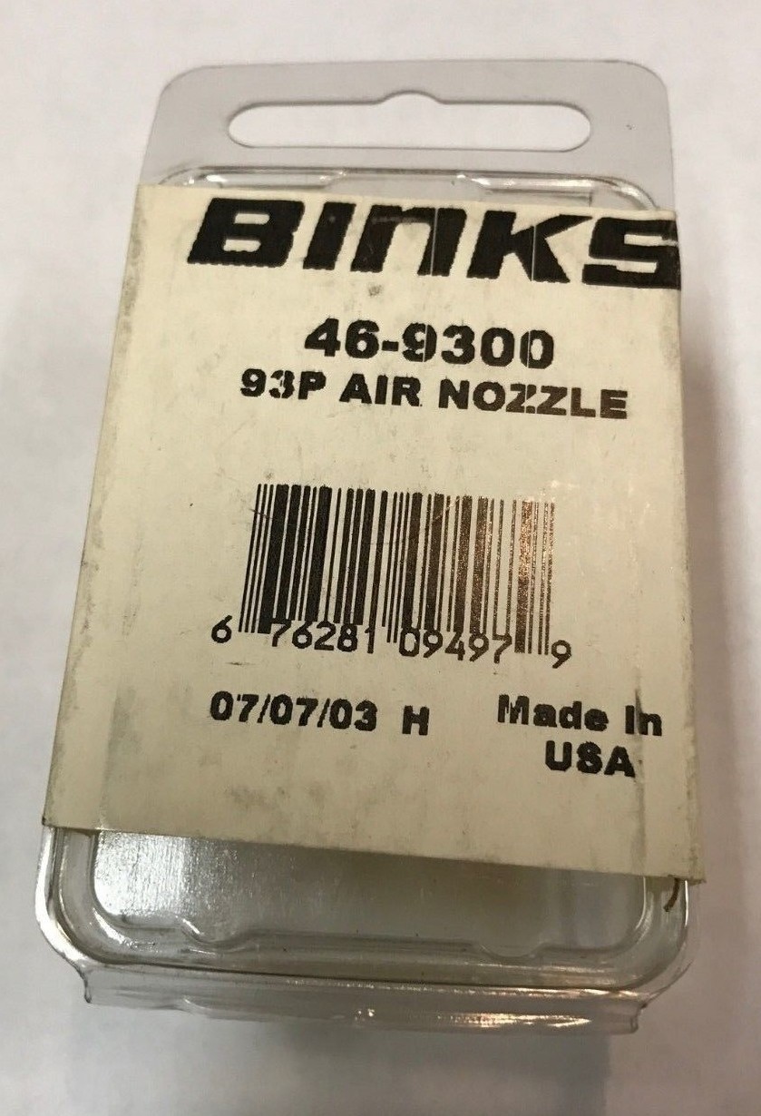 NEW GENUINE BINKS 46-9300 REPLACEMENT 93P AIR NOZZLE
