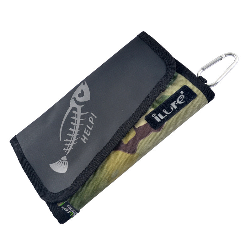Lure Bag Fishing Jig Tackle Bag 6-Pocket Storage Soft Bait Jig Bag Waterproof