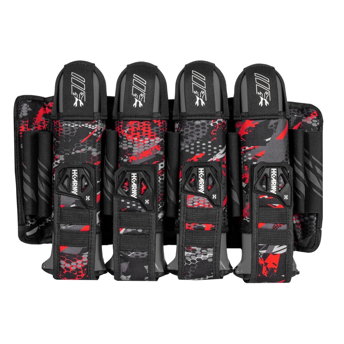 New HK Army Eject 4+3+4 Paintball Pod Harness / Pack - Scorch Red/Black