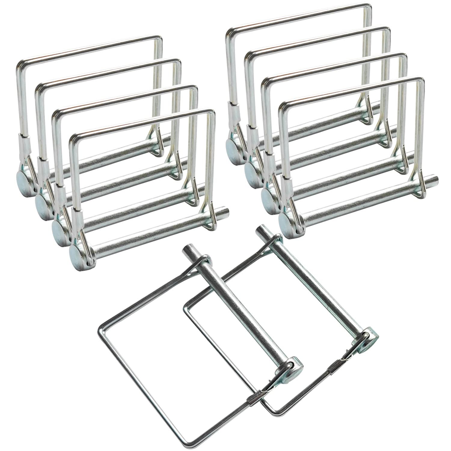 XBDZR 10 Pcs Wire Lock Pin, 1/4 Inch Diameter, 10Pcs-silver-square