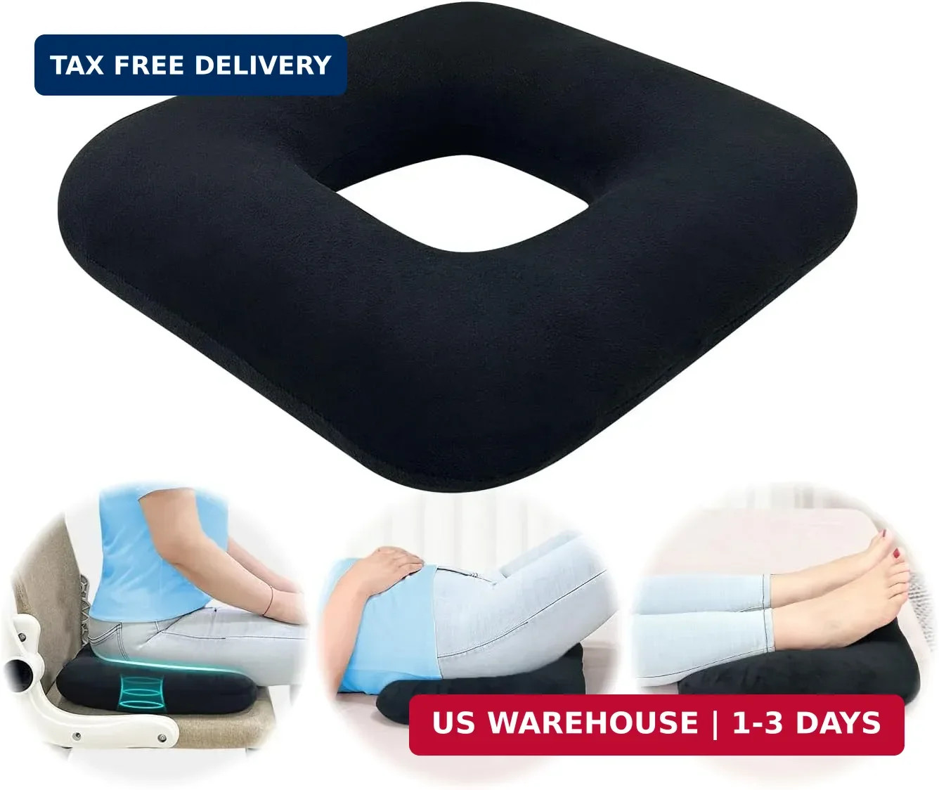AOSSA Bed Sore Cushions for Butt Positioning Pillow, Pressure Ulcer Cushion, Don