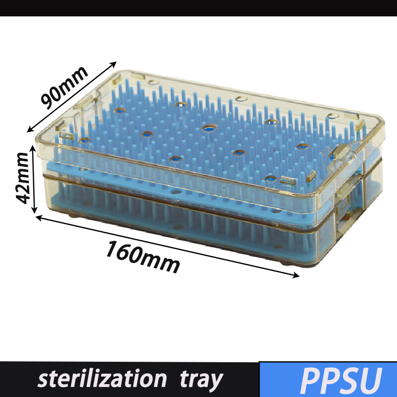 Double layer surgical box surgical tray sterilization case box with mat PPSU