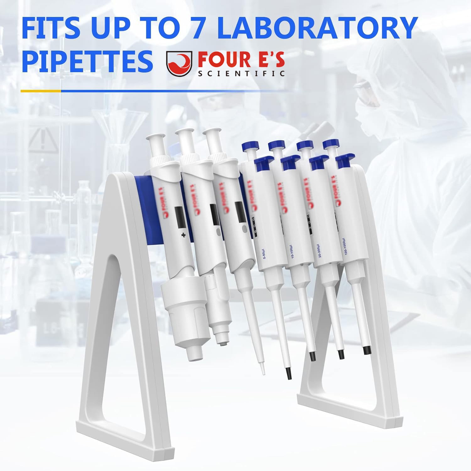 Micropipette Holder Lab Pipettor Rack Stand Plastic Frame Hold Up to 7-8 pipette