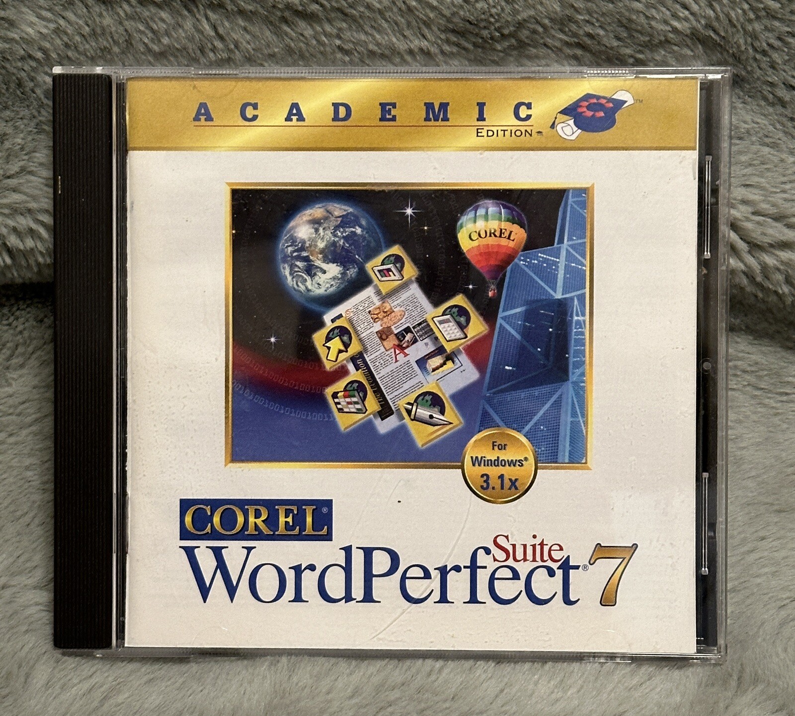 Corel WordPerfect Suite 7 Academic Edition Windows 3.1 CD