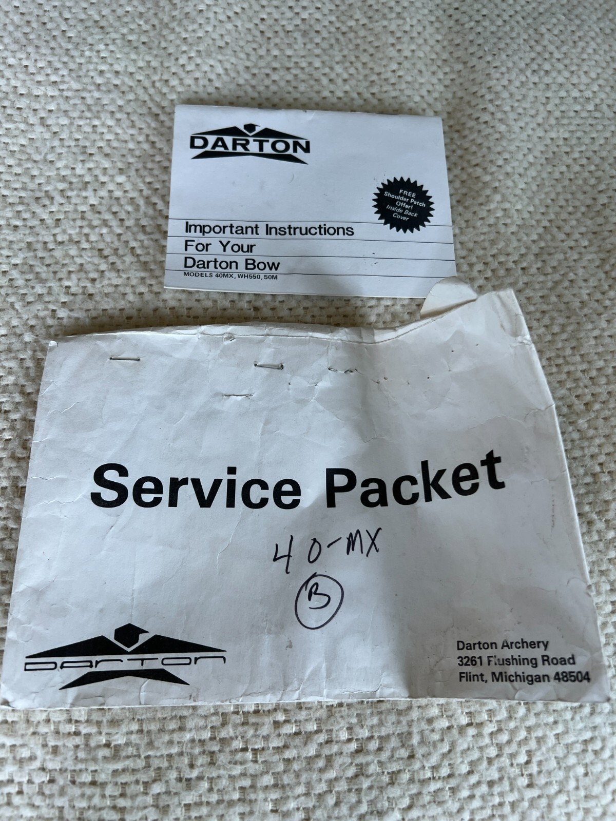 Darton 40 mx, WH550 + 50m Owners Manual