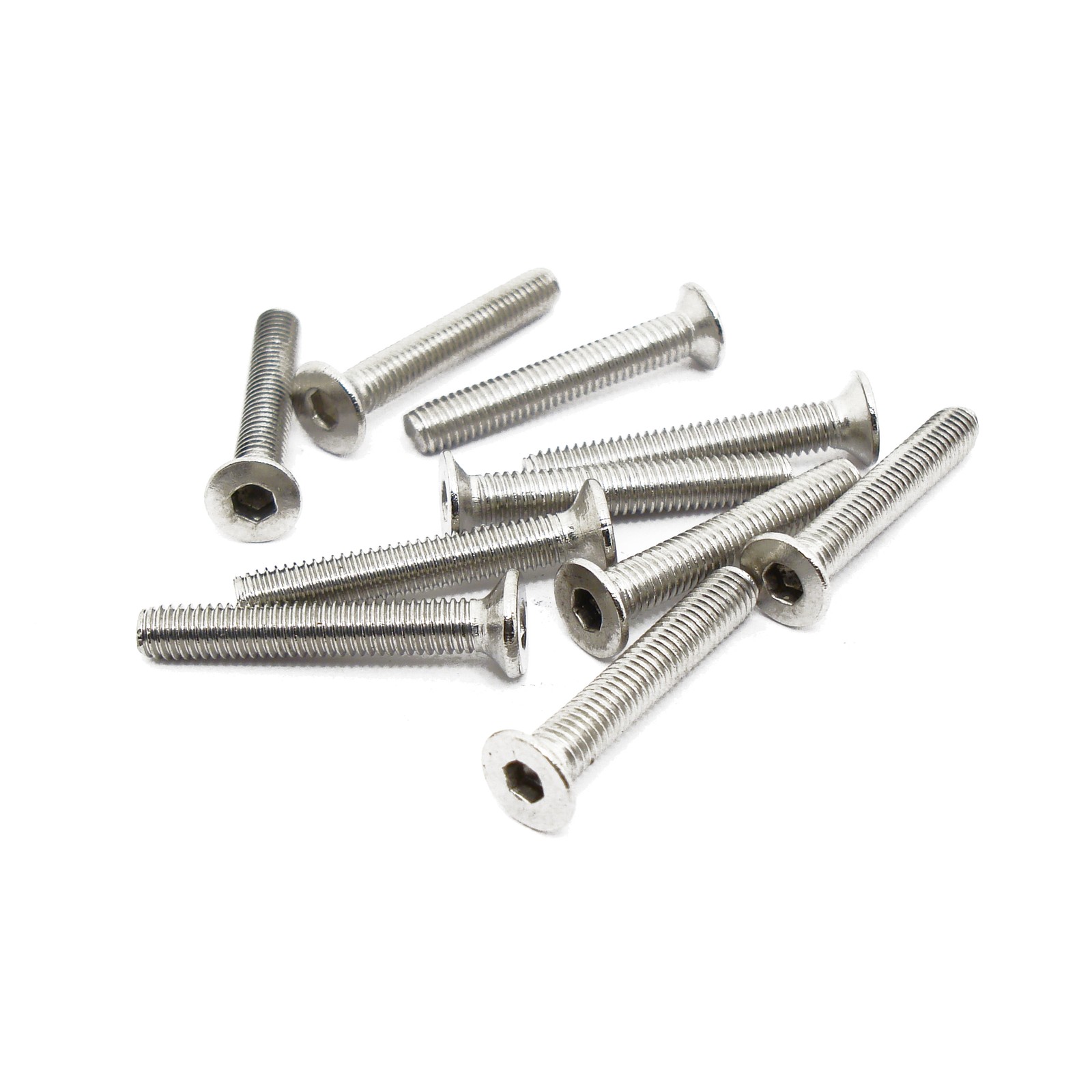 M3 x 20mm, Socket Flat Head Screws, A2 304 18-8, Stainless Steel, Countersunk