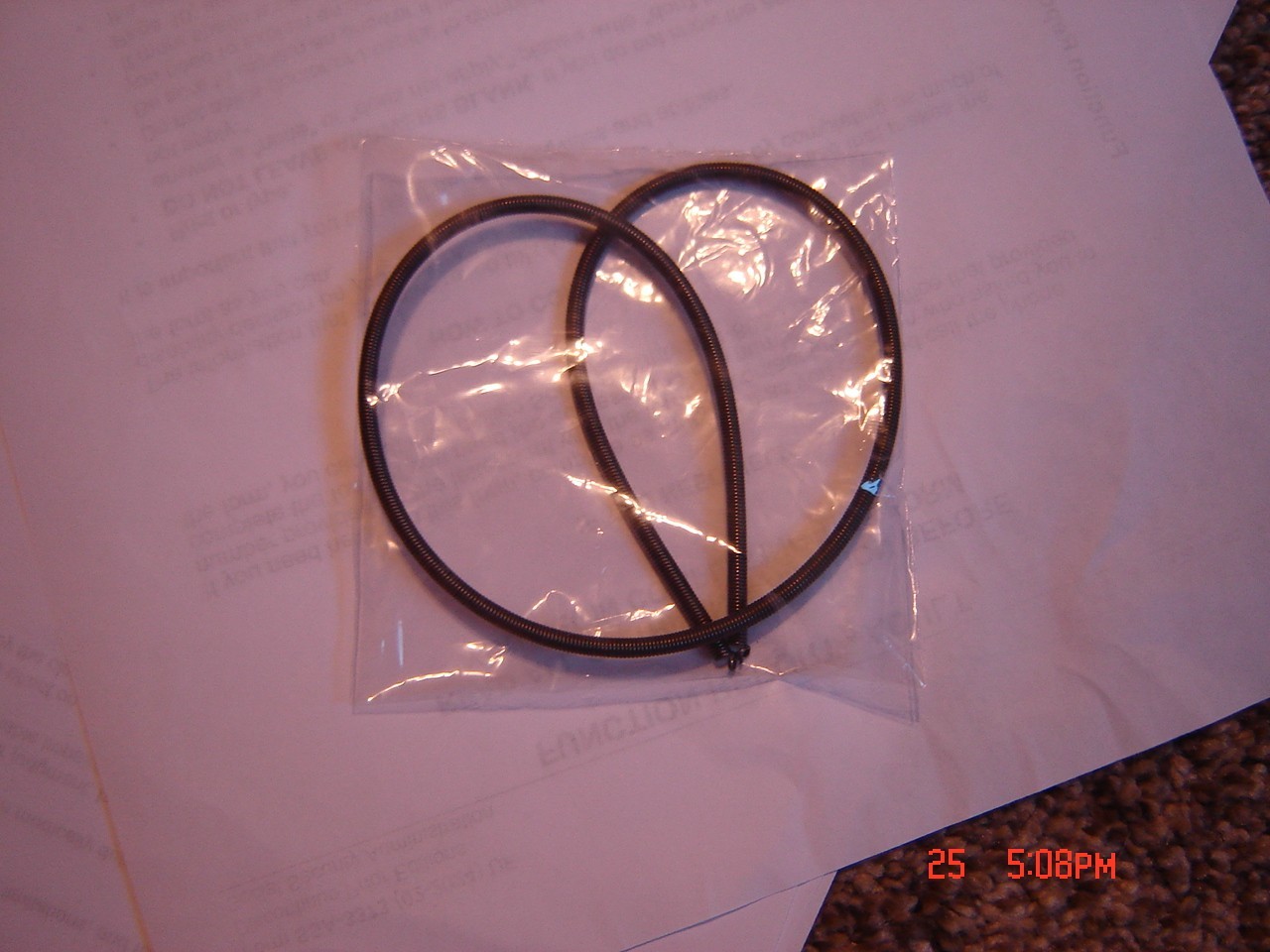 BOLEX M 8 Projector Belt ,  1 New Wire Front Arm Belt, Bolex M8  Long Wire Belt.