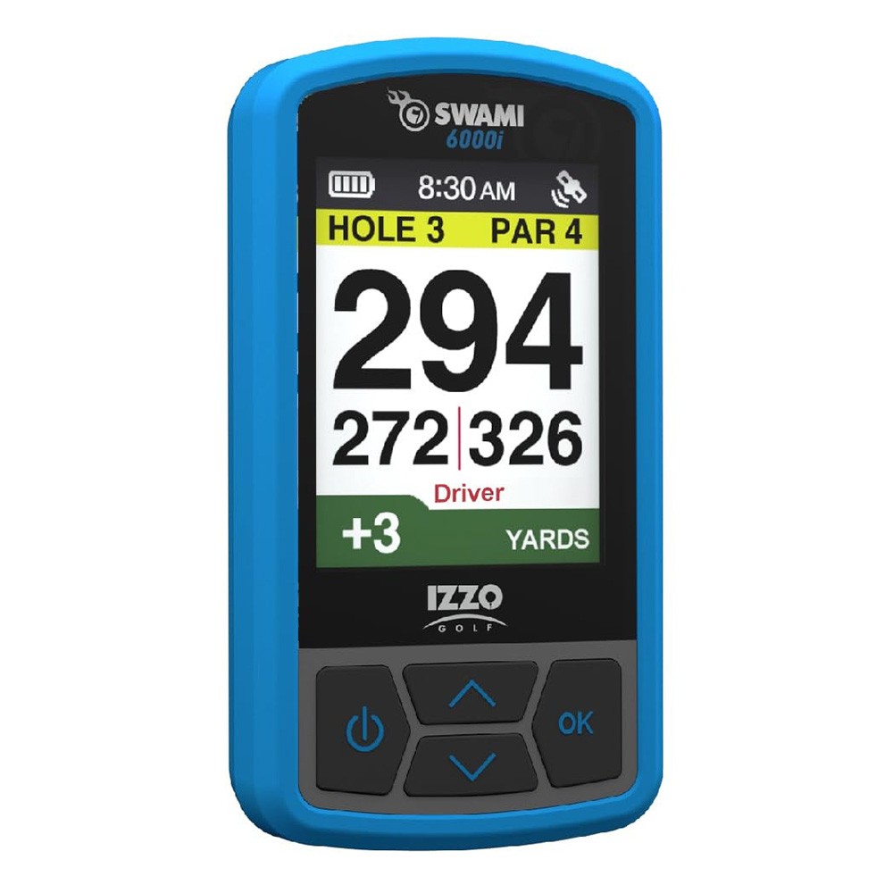 Izzo Swami 6000I Handheld Golf GPS Rangefinder Color Display 2.5-Inch, Blue
