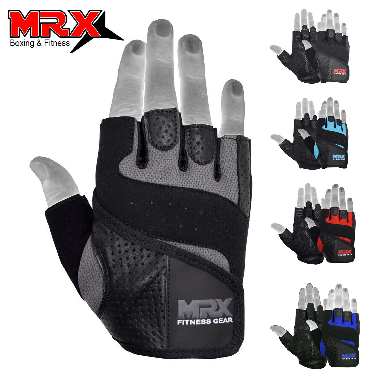 MRX Weight Lifting Gloves Pro Series Gym Fitness Workout Bodybuilding Glove