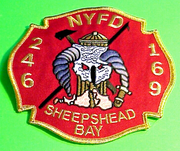 NEW YORK  FDNY SHEEPSHEAD BAY  E.246  L169   NY  5" FIRE DEPT  PATCH