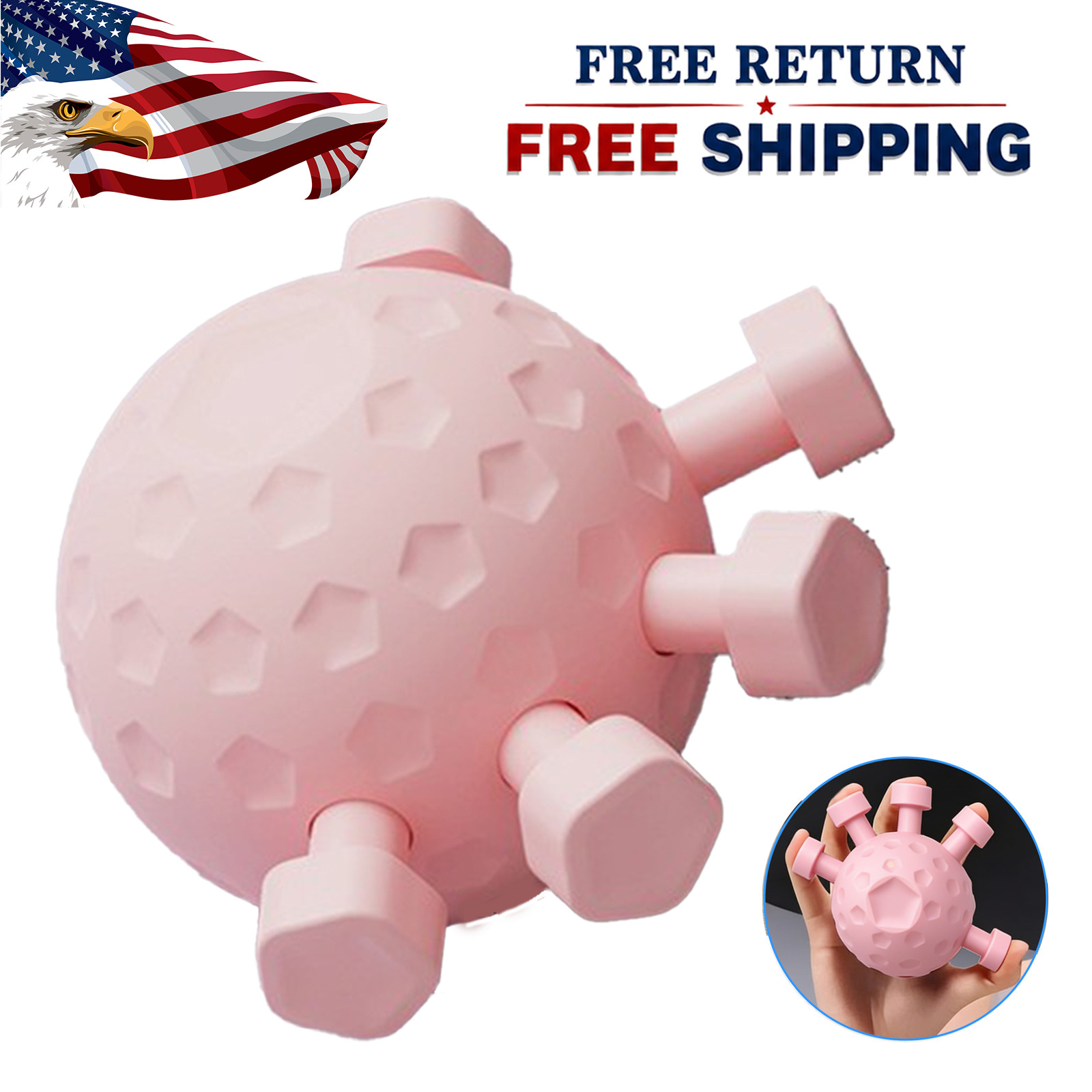 Pink Grip Strength Trainer Hand Finger Exerciser Forearm Wrist Fitness Tool