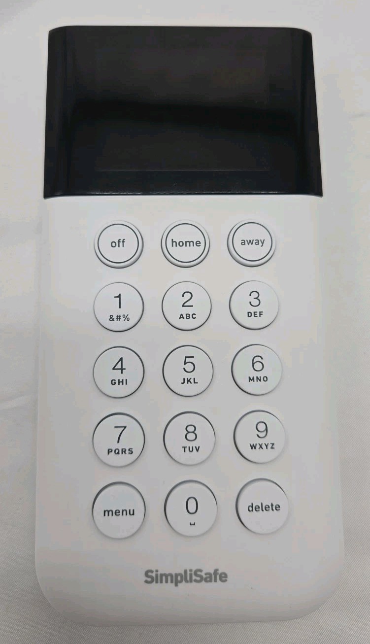 Simplisafe Model SSKP3 Home Security System Wireless Keypad - White Used