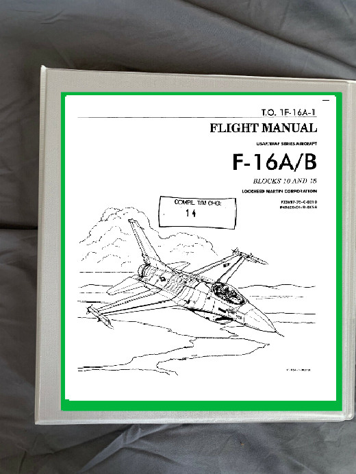 F-16A FALCON  Flight Manual  Operations flight manual in binder FREE SHIP DCS