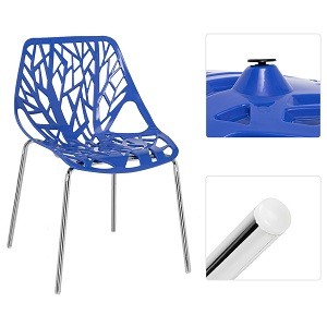 Modern Dining Chairs Set Plastic Saping Birch Chairs Stackable Chairs Set for